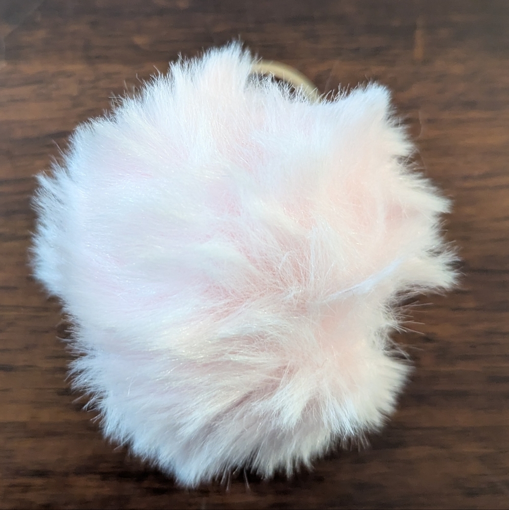 Pink Fluffy Keychain Accessory - Picture 2 of 2